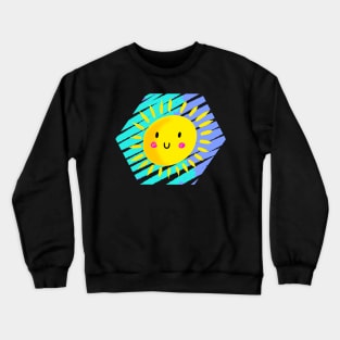 Sun Sunshine Happy Smile Funny Cartoon Crewneck Sweatshirt